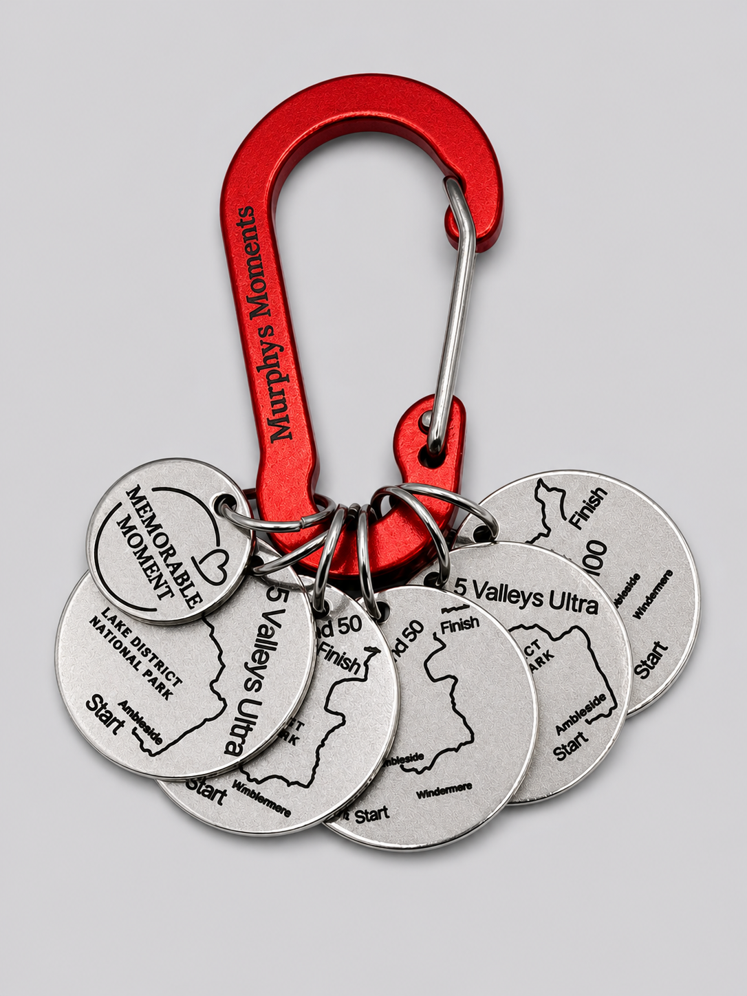 The Ultra Set. 1 personalised carabiner + 1 tag