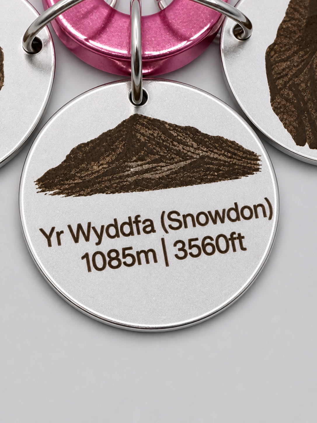 The Wales 3 Peaks carabiner and tags