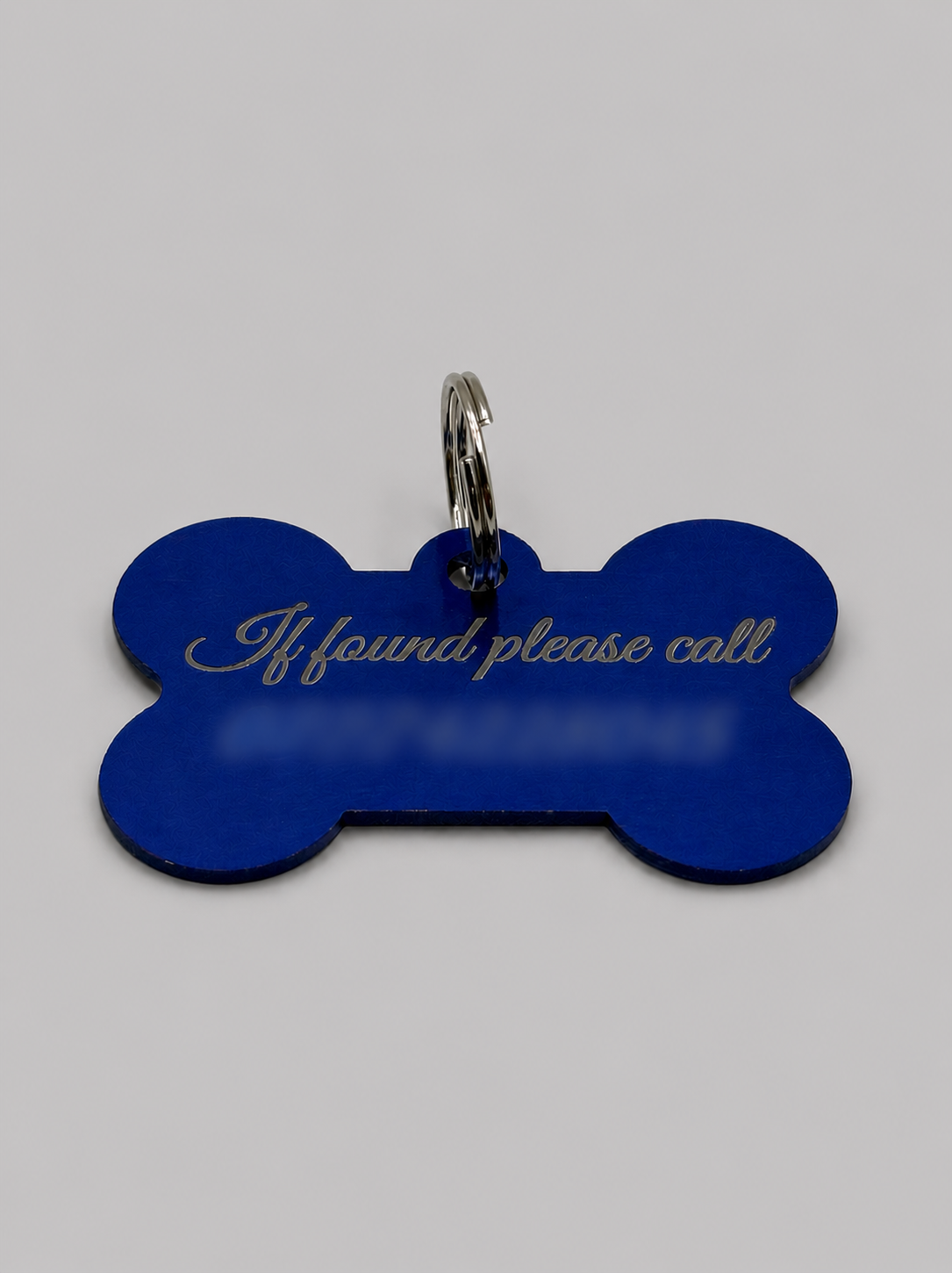 Coloured personalised bone dog tag