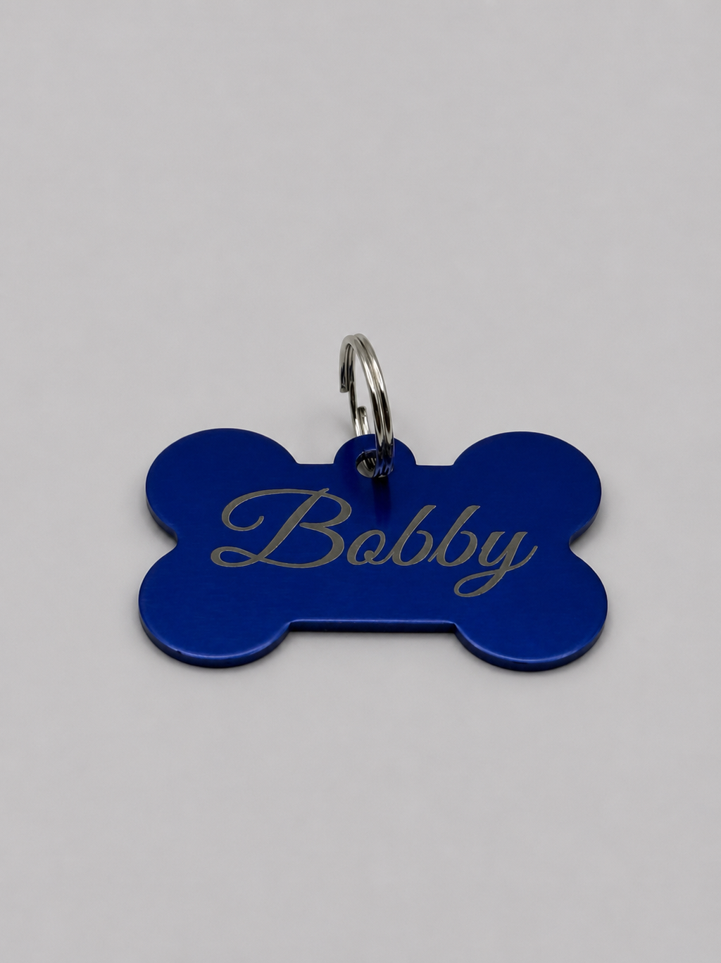 Coloured personalised bone dog tag