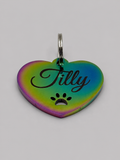 Personalised heart shape Dog tag