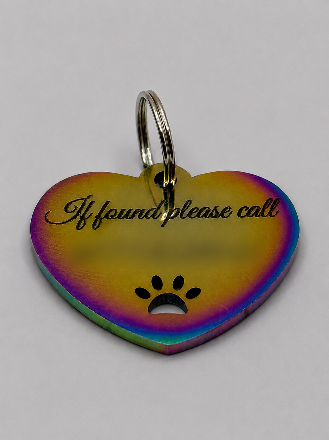 Personalised heart shape Dog tag